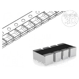 Rezistor multipolar Y SMD 0Ω ±5% 62,5mW 4 rezistori | Electronic-mag.ro | Componente Electronice