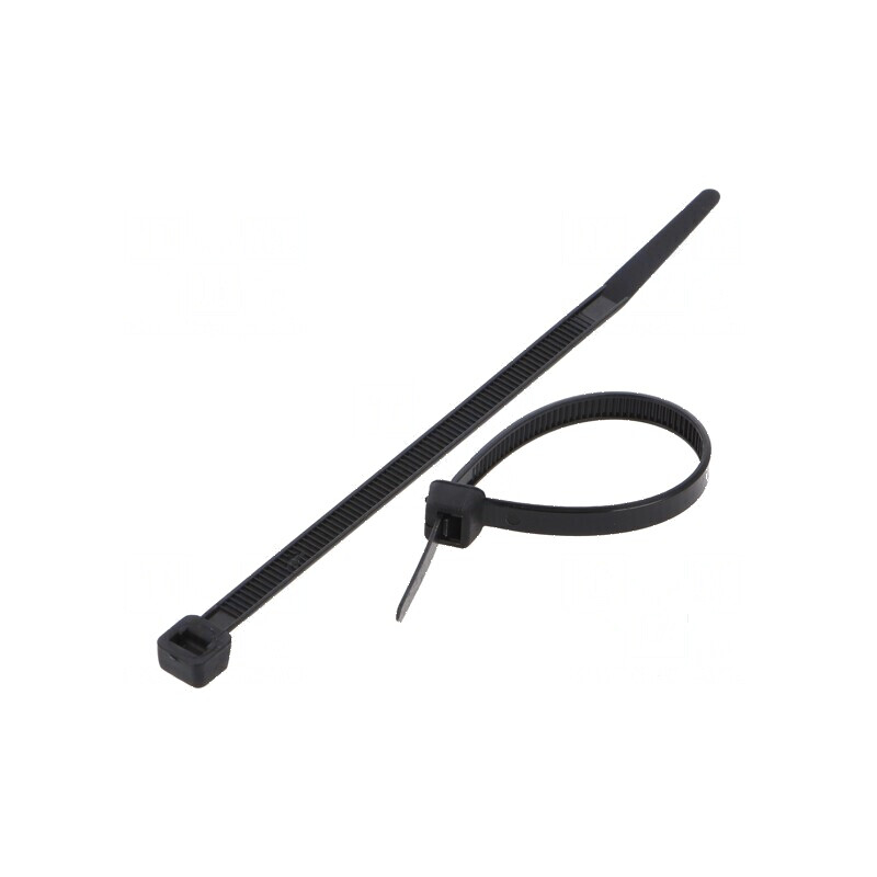 Colier de strângere poliamidă 120mm 4,8mm 222N negru | Electronic-mag.ro | Componente Electronice