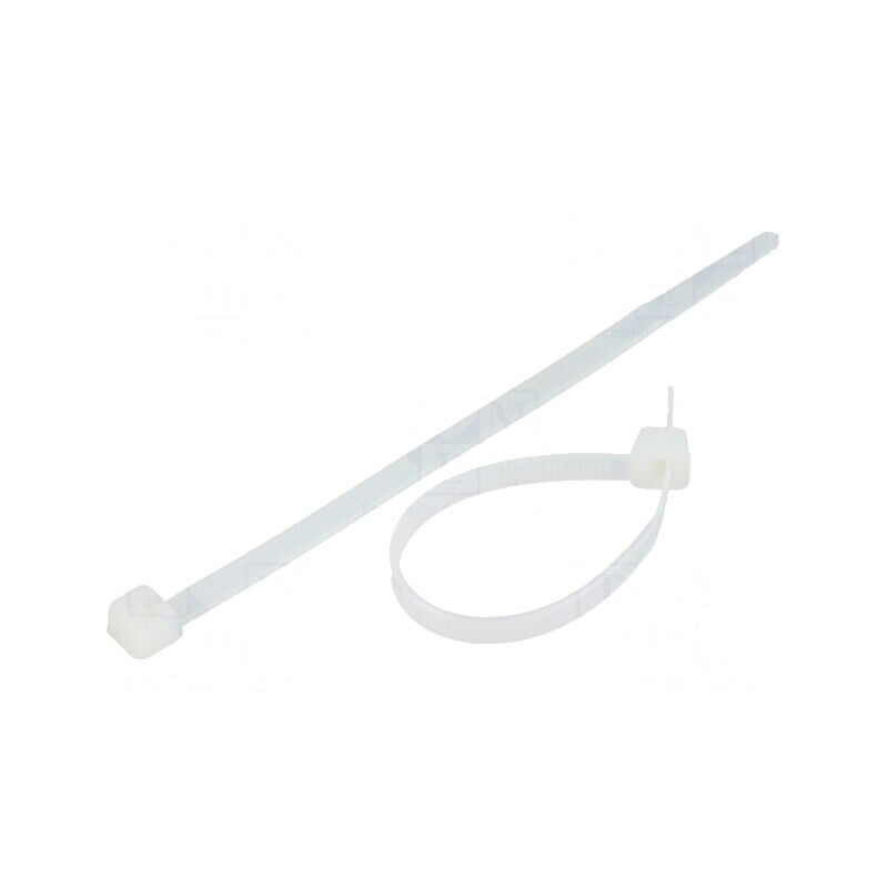 Colier de strângere poliamidă 120mm 4,8mm 222N naturală | Electronic-mag.ro | Componente Electronice