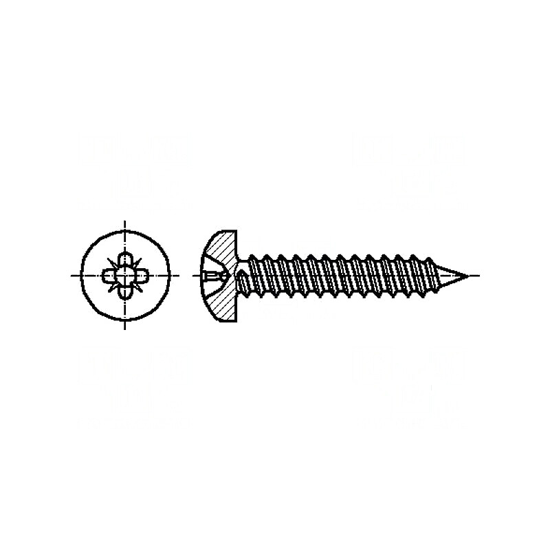 Şurub oţel zincat 3,5x6,5 Cap rotund Pozidriv PZ2 ISO 7049 | Electronic-mag.ro | Componente Electronice