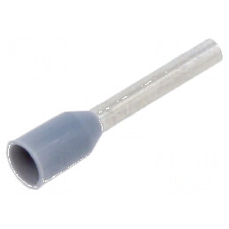 Vârf tub capăt izolat cupru 0,75mm² 10mm cositorit gri | Electronic-mag.ro | Componente Electronice