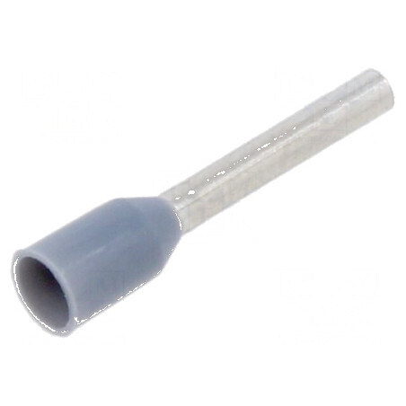 Vârf tub capăt izolat cupru 0,75mm² 10mm cositorit gri | Electronic-mag.ro | Componente Electronice