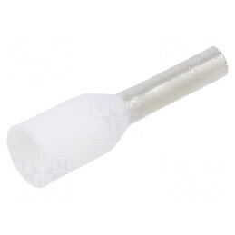 Vârf tub capăt izolată cupru 0,75mm2 6mm cositorit albă | Electronic-mag.ro | Componente Electronice