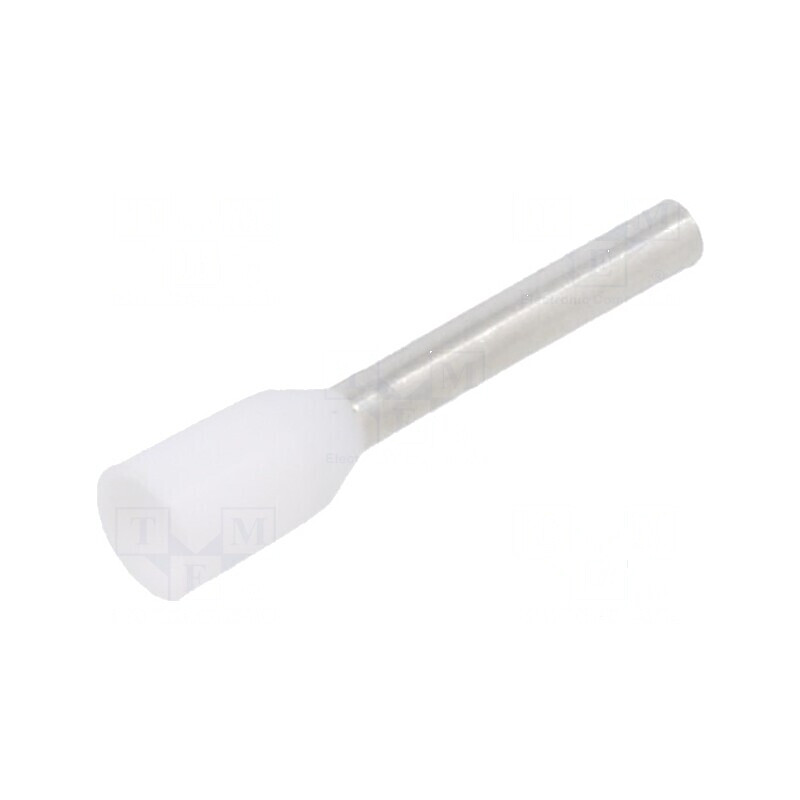 Vârf tub de capăt izolată cupru 0,75mm² 10mm cositorit albă | Electronic-mag.ro | Componente Electronice
