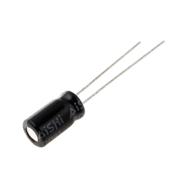Condensator electrolitic THT 10uF 63V 6,3x11mm ±20% 2000h | Electronic-mag.ro | Componente Electronice