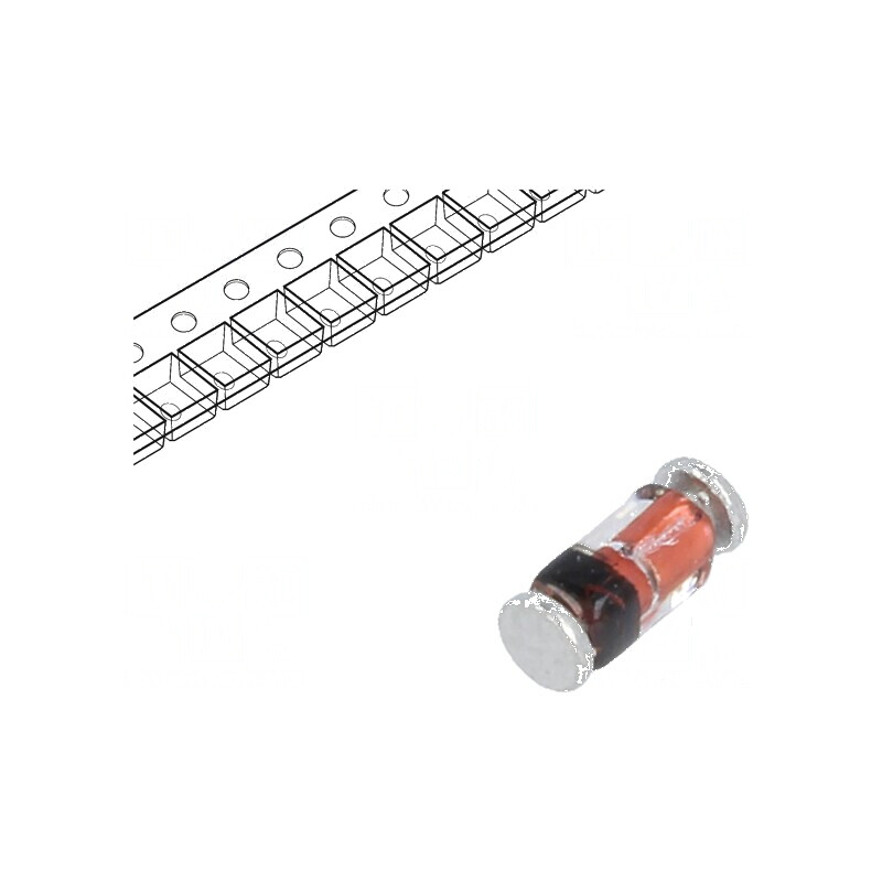Diodă comutaţie SMD 100V 300mA 4ns QuadroMELF Ufmax 0,72V | Electronic-mag.ro | Componente Electronice
