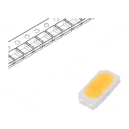 Bec LED SMD 3014 PLCC2 Alb Cald 9-14lm 2650-2868K 120° 30mA | Electronic-mag.ro | Componente Electronice