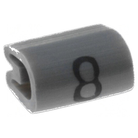 Markere Marcaj PVC Gri 8 Bucăți 2,5÷4mm Temperatura -45÷70°C | Electronic-mag.ro | Componente Electronice
