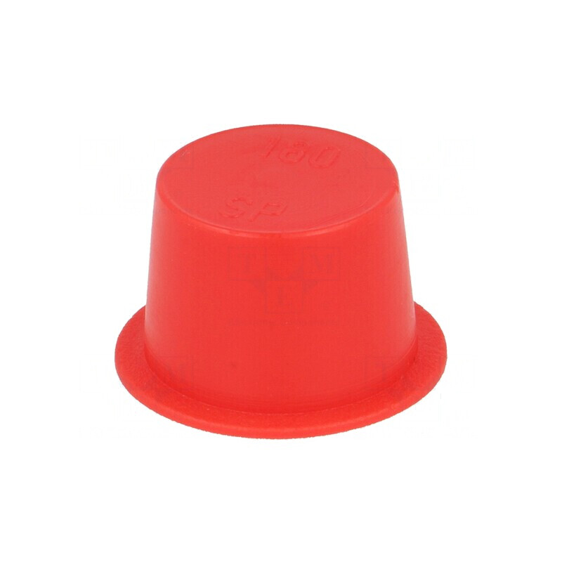 Obturator Corp Roșu 30mm Diametru 13,3mm Înălțime LDPE SafeCAP | Electronic-mag.ro | Componente Electronice