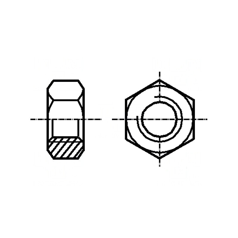 Piuliță hexagonală M2 din oțel zincat, H: 1,6mm, 4mm | Electronic-mag.ro | Componente Electronice