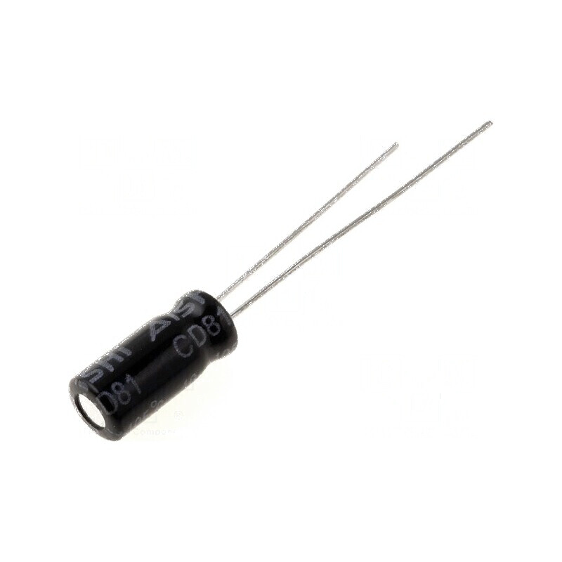 Condensator electrolitic THT 1uF 100V 5x11mm 2mm Raster | Electronic-mag.ro | Componente Electronice
