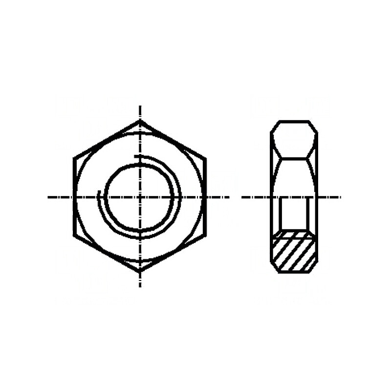 Piuliță hexagonală M3 din oțel, 1,8mm, 5,5mm, BN 123 | Electronic-mag.ro | Componente Electronice