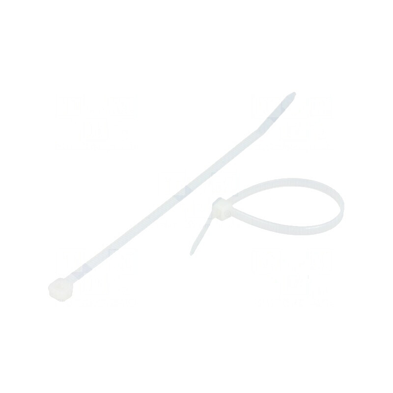 Colier de strângere poliamidă 120mm 2,5mm 80N naturală | Electronic-mag.ro | Componente Electronice