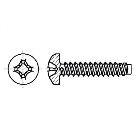 Şurub metalic 2,2x6,5 mm Cap rotund Phillips PH1 zincat | Electronic-mag.ro | Componente Electronice