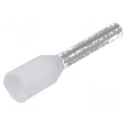 Vârf tub capăt izolat cupru 0,75mm² 8mm cositorit alb | Electronic-mag.ro | Componente Electronice
