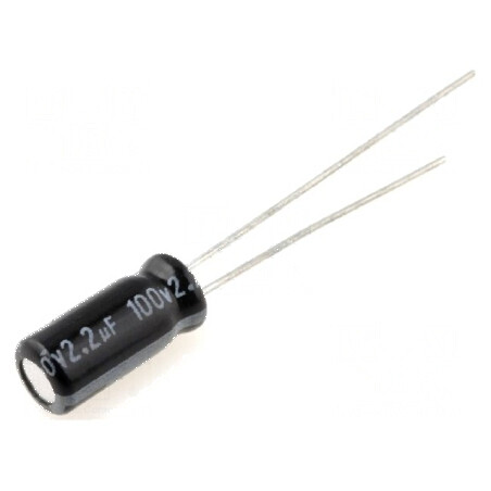 Condensator electrolitic THT 2,2uF 100V Ø5x11mm 2mm Raster | Electronic-mag.ro | Componente Electronice