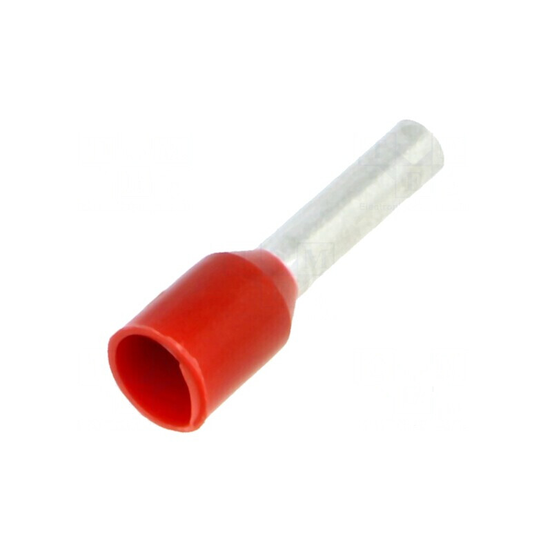 Vârf tub capăt izolată cupru 1,5mm2 8mm cositorit crimpat | Electronic-mag.ro | Componente Electronice