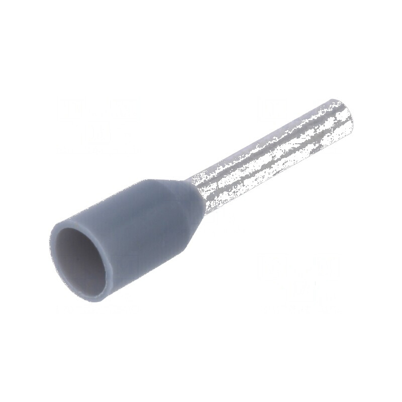 Vârf tub capăt izolat cupru 0,75mm² 8mm gri cositorit | Electronic-mag.ro | Componente Electronice