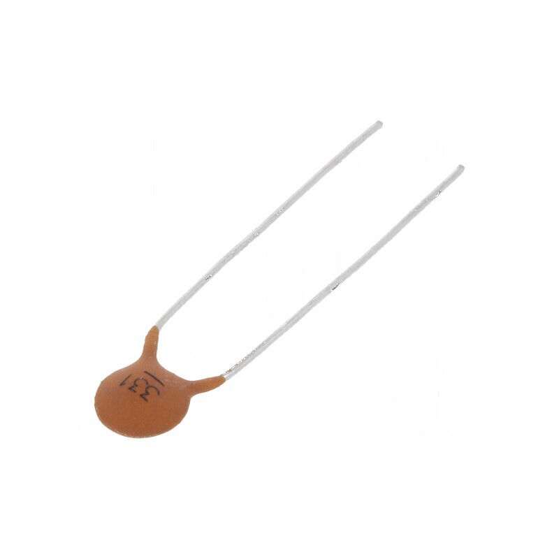 Condensator ceramic 330pF 100V Y5P ±10% THT 5mm | Electronic-mag.ro | Componente Electronice