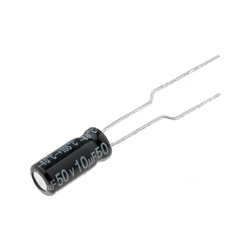Condensator electrolitic 10uF 50VDC Ø5x11mm 2,5mm | Electronic-mag.ro | Componente Electronice