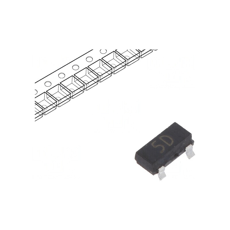 Diodă redresoare SMD 100V 200mA SOT23 4ns 1V 225mW | Electronic-mag.ro | Componente Electronice