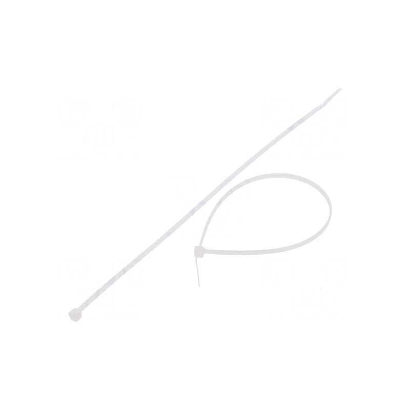 Colier de strângere poliamidă 200mm 2,5mm 80N naturală | Electronic-mag.ro | Componente Electronice