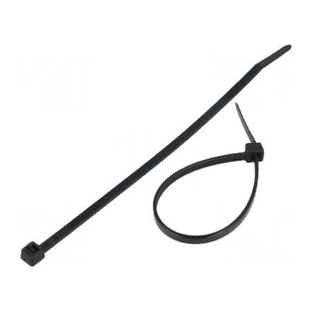 Colier de strângere poliamidă 140mm, 3.6mm, 177N, negru | Electronic-mag.ro | Componente Electronice