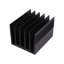 Radiator Extrudat cu Aripioare Negru 100x82x69mm | Electronic-mag.ro | Componente Electronice