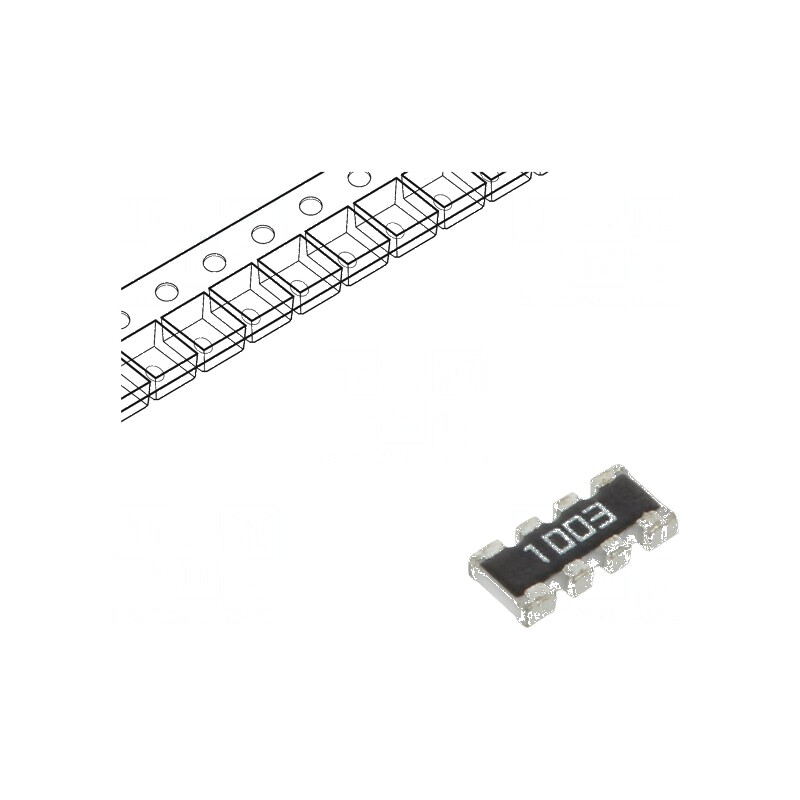 Rezistor multipolar Y SMD 100kΩ ±1% 62,5mW 4 rezistori | Electronic-mag.ro | Componente Electronice