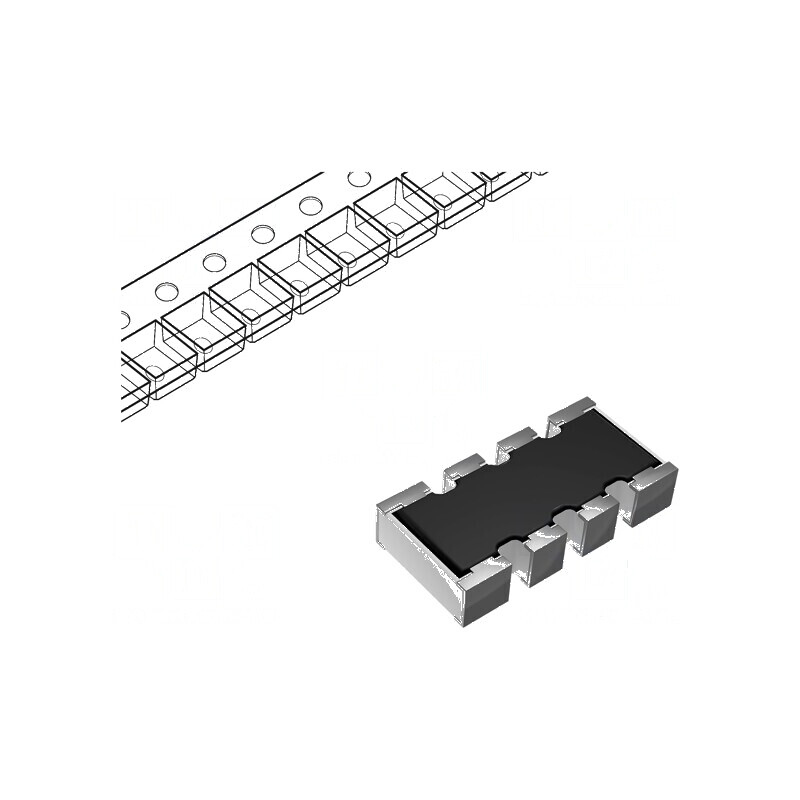 Rezistor multipolar Y SMD 10kΩ ±5% 62,5mW 4 rezistori | Electronic-mag.ro | Componente Electronice