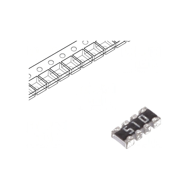 Rezistor multipolar Y SMD 51Ω ±5% 62,5mW 4 rezistori | Electronic-mag.ro | Componente Electronice