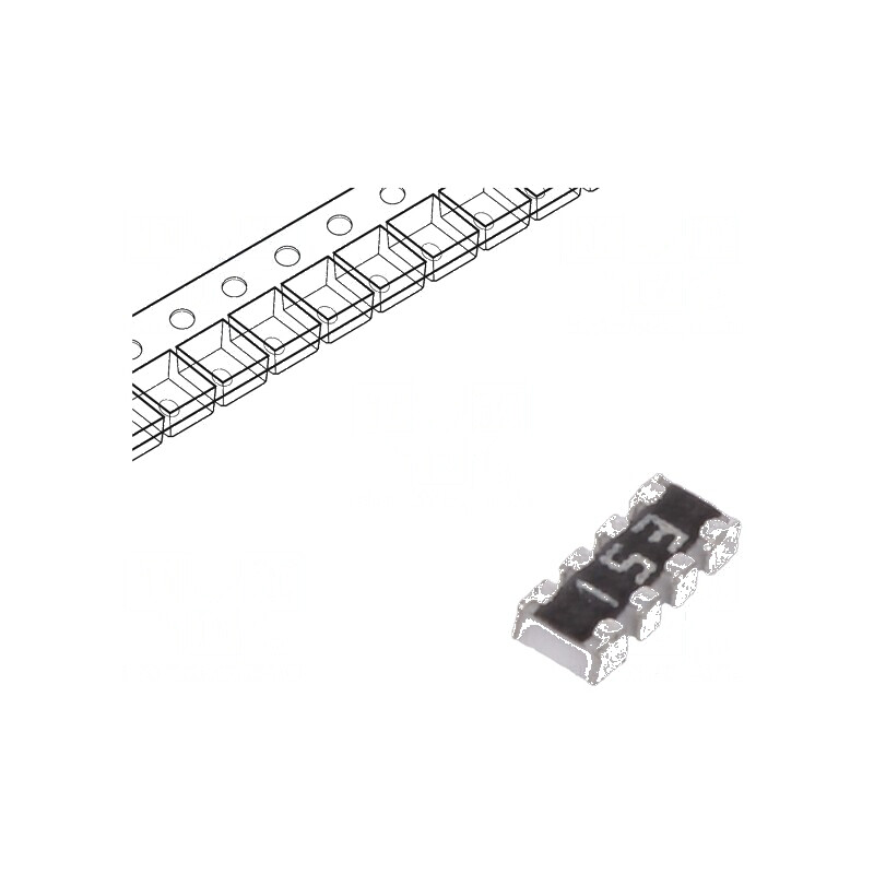 Rezistor multipolar Y SMD 15kΩ ±5% 62,5mW 4 rezistori | Electronic-mag.ro | Componente Electronice