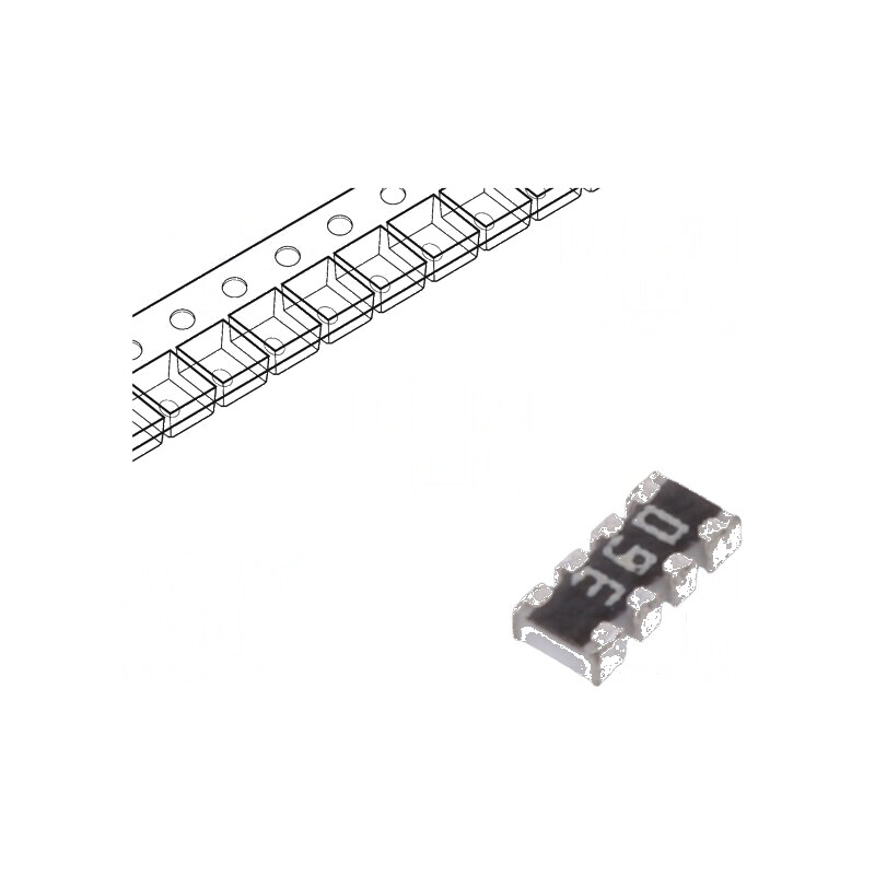 Rezistor multipolar Y SMD 36Ω ±5% 62,5mW 4 rezistori | Electronic-mag.ro | Componente Electronice