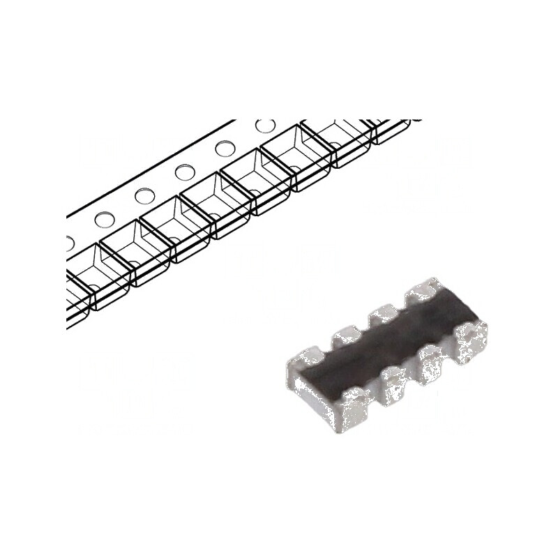 Rezistor multipolar Y SMD 68Ω ±5% 62,5mW 4 rezistori | Electronic-mag.ro | Componente Electronice