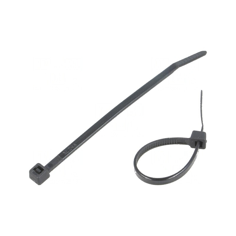 Colier de strângere poliamidă 100mm, 3,6mm, 177N, negru | Electronic-mag.ro | Componente Electronice