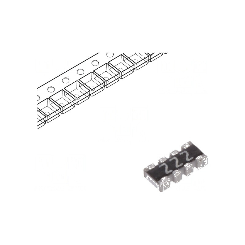 Rezistor multipolar Y SMD 2,2kΩ ±5% 62,5mW 4 rezistori | Electronic-mag.ro | Componente Electronice