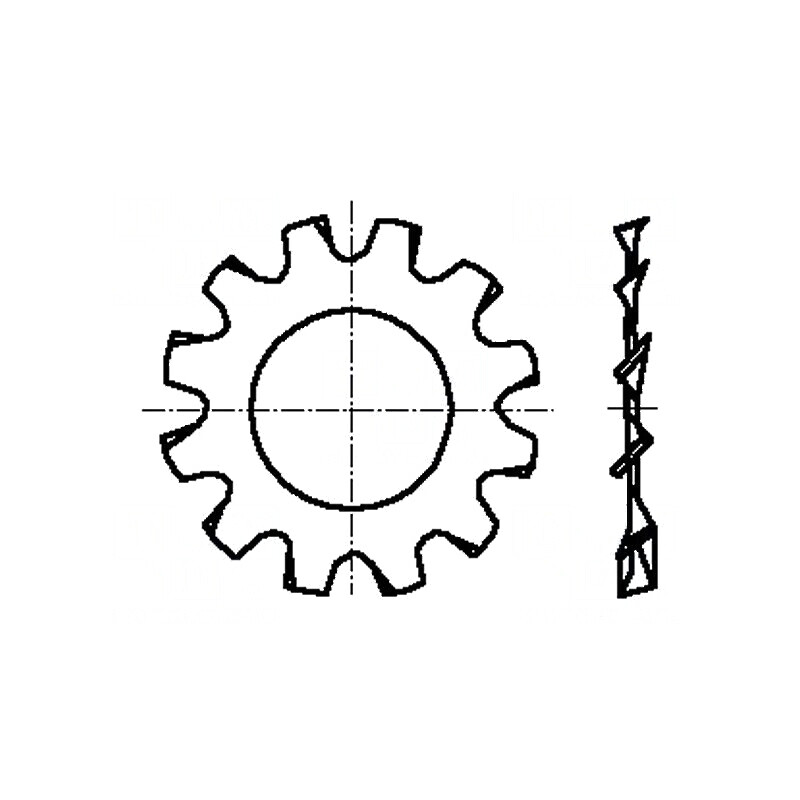 Şaibă dinţată M3 D6mm h0,4mm DIN 6797A | Electronic-mag.ro | Componente Electronice