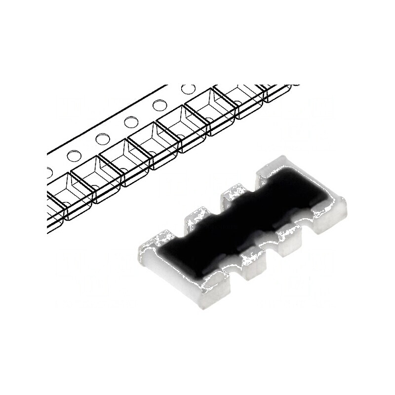 Rezistor multipolar Y SMD 1MΩ ±5% 62,5mW 4 rezistori | Electronic-mag.ro | Componente Electronice