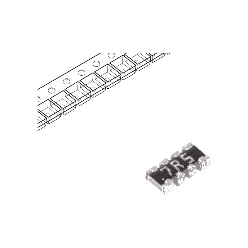 Rezistor multipolar Y SMD 7,5Ω ±5% 62,5mW 4 rezistori | Electronic-mag.ro | Componente Electronice