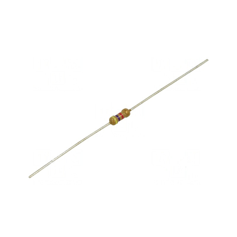 Rezistor carbon 4,7kΩ 250mW ±5% axial Ø2,4x6,3mm | Electronic-mag.ro | Componente Electronice