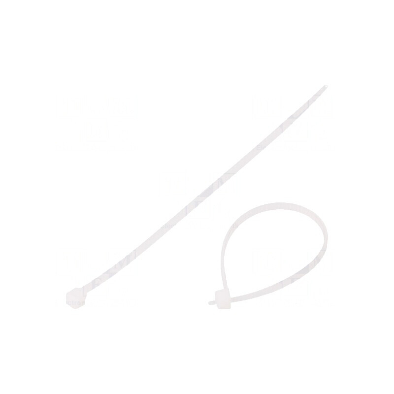 Colier de strângere poliamidă 120mm 2,5mm 80N naturală | Electronic-mag.ro | Componente Electronice