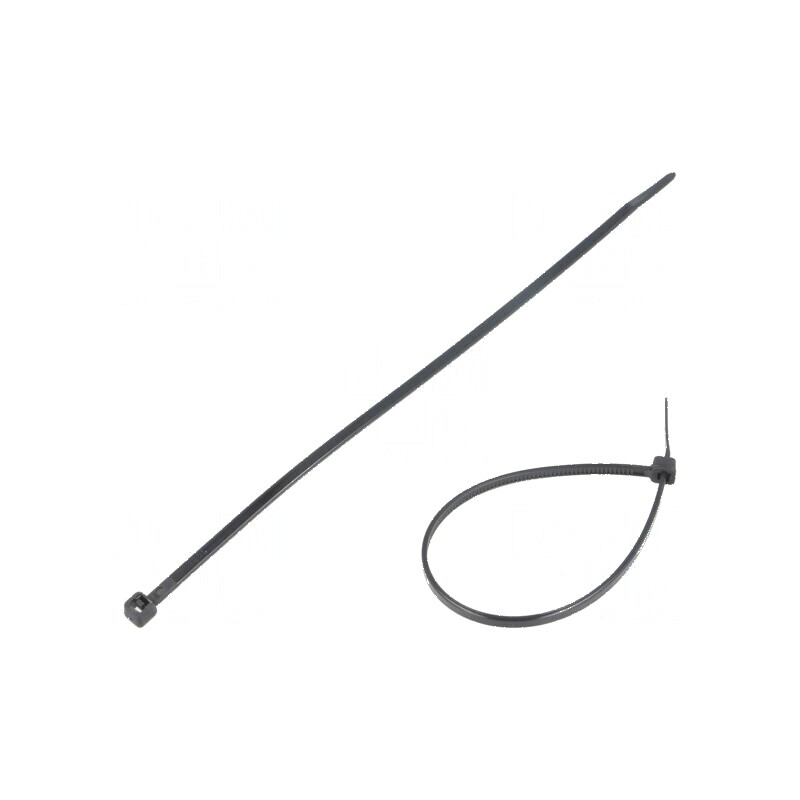 Colier de strângere poliamidă 150mm 2,5mm 80N negru | Electronic-mag.ro | Componente Electronice