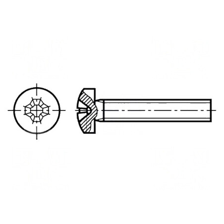 Şurub M2,5x10mm cu cap rotund Phillips PH1 din oţel zincat | Electronic-mag.ro | Componente Electronice