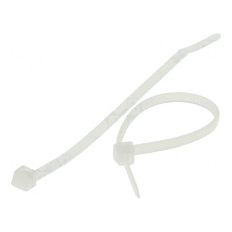 Colier de strângere poliamidă 100mm 2,5mm 80N naturală | Electronic-mag.ro | Componente Electronice