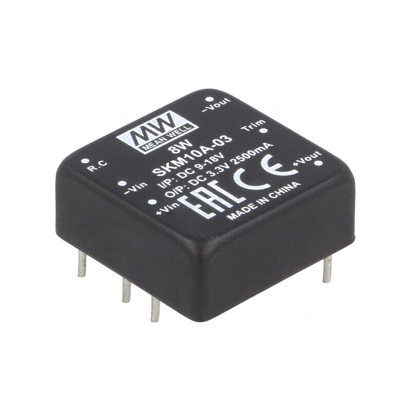 Convertor DC/DC 10W 9-18V la 3,3V 2500mA THT | Electronic-mag.ro | Componente Electronice
