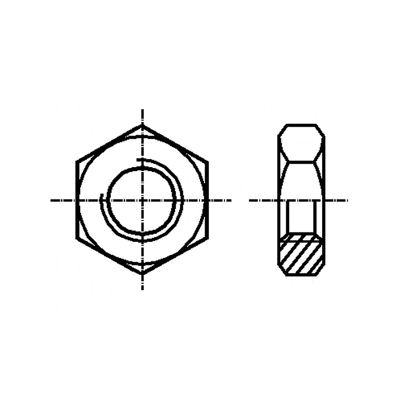 Piuliță hexagonală M3 0,5 oțel zincat 5,5mm BN 124 | Electronic-mag.ro | Componente Electronice