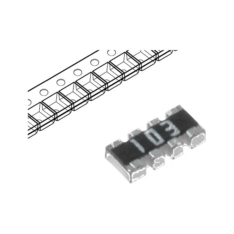 Rezistor multipolar Y SMD 1,5kΩ ±5% 62,5mW 4 rezistori | Electronic-mag.ro | Componente Electronice