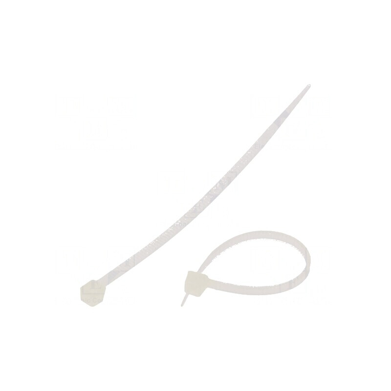 Colier de strângere poliamidă 80N 80mm x 2,5mm natural | Electronic-mag.ro | Componente Electronice