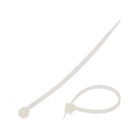 Colier de strângere poliamidă 80N 80mm x 2,5mm natural | Electronic-mag.ro | Componente Electronice