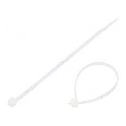 Colier de strângere poliamidă 100mm 2,5mm 80N naturală | Electronic-mag.ro | Componente Electronice